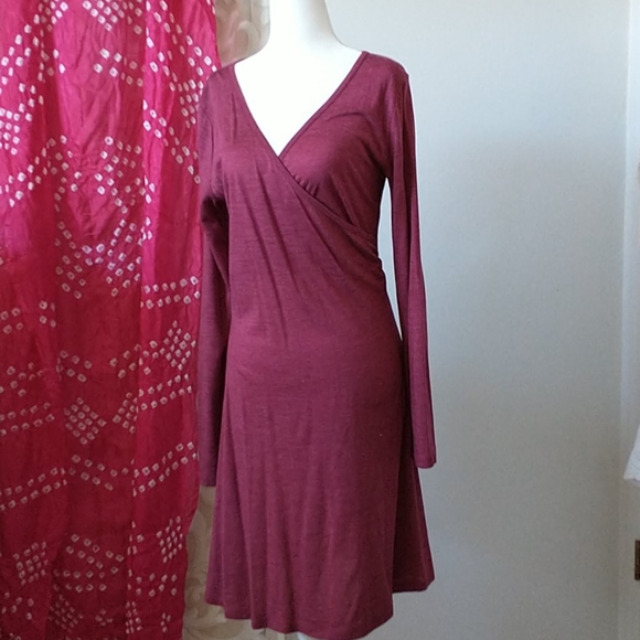 Prana Dresses & Skirts - PrAna Raspberry Wool Blend Dress Sm-Med